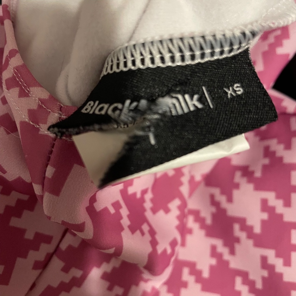 Black Milk Clothing High Neck Toastie Dress Pink houndstooth pattern Size XS - Picture 7 of 7